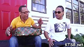 Naughty ladyboy takes massive monster cock deep in ass and mouth for wild transsexual fuck