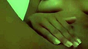 Black Latina teen masturbates passionately in her bathtub