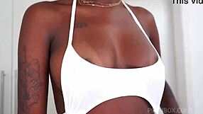 Beautiful brazilian ebony jenny pretinha screams as three huge cocks destroy her ass