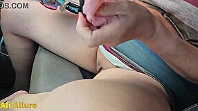 ALI ALLURE PANTY SHOPS WITH STEPBRO then SQUIRTS DOGGY CREAMPIE! full on red