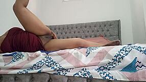 Lonely stepmom cums hard masturbating alone in room?