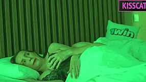 step son gropes step mom mommy tits in shared bed then she rides cowgirl rough next day