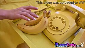 glamorous redhead eve harper teases with her sexy pierced nipples exposed