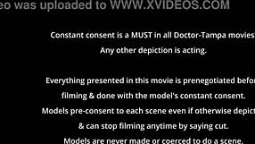 Freshman patient Angel Santana moans to mandatory Hitachi vibrator orgasm from doctor