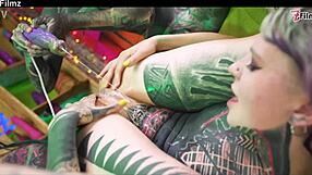 omg these three tattooed lesbians gape asses prolapse and swap cum first time anal