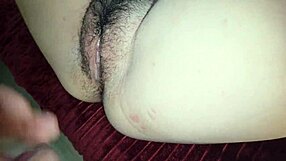 My cuñada trims hairy pussy just for my small cock creampie