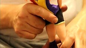 Batgirl Fuck Doll Bound for Footjob Blowbang Cum Shower