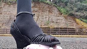 Japanese crossdresser crushes soft toys in fetish play revealing asian urges.