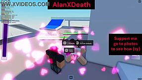 Roblox fight game hides steamy public pussy riding action