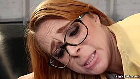 busty lesbian anal fucks lingerie bound slave