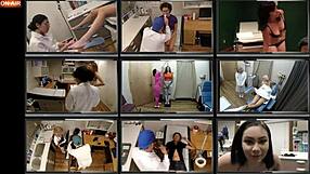 Petite Nurse Ava Siren in Latex Gloves Spreads Pussy and Gapes in Hospital