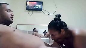 Amateur Lovers' Leaked Creampie! Cheating Housewife Sucks and Fucks Bareback Raw!