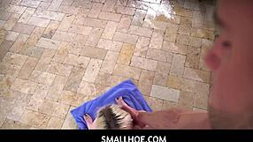 Petite blonde's tiny bikini hides what lucky stud pounds next, care to guess?