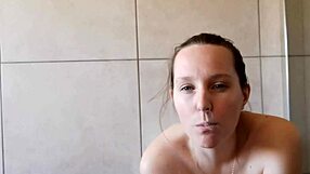 yo cute skinny neighbor babe smokes in bathroom looking hot