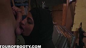 Damn, us soldier pounds sexy arab cleaning lady's big ass hard!