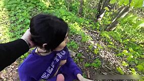 i spot hottie in forest and fuck her till cumshot explosion