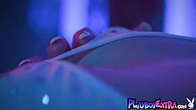 Big tits pornstar kenna james strips nude, posing her shaved pussy in the pouring rain