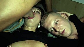 Oh god, this cheating whore gags on cock while cuck hubby watches her get wrecked