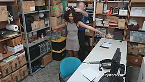 Frizzy Haired Ebony Teen Sucks Patrolman's Big Black Cock On Hidden Cam!