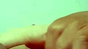 colombian abuela stuffs cucumber deep in mature pussy on bed