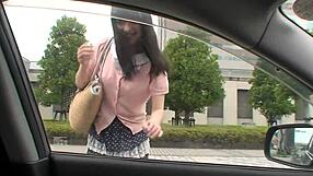 Japanese Teen Fingers Pussy On Car Dashboard