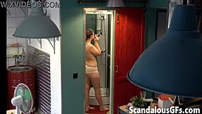 imagine catching your stunning girlfriend totally nude in the shower mirror