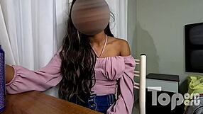 sandra the gorgeous venezuelan brunette needs cash for stylist classes in this free casting