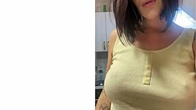 big tits milf mistress shoves wet pussy in your face demanding greedy licks now!