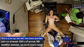 Petite Nurse Ava Siren in Latex Gloves Spreads Pussy and Gapes in Hospital