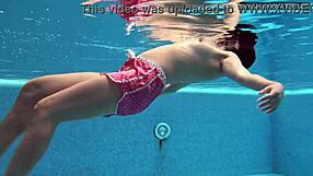 lady dee swims so cute and shy as czech teen in pool