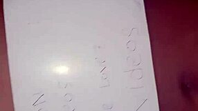 She teases with a quick blowjob and handjob verification