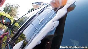 Hey stepmom, bikini backseat railing feels so good