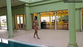 lady dee swims so cute and shy as czech teen in pool