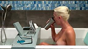 I'm Stella shaving pussy and body smooth