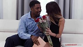 interracial couple mckenzie lee isiah maxwell sheena ryder threesome nuru massage big black cock pounding
