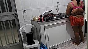 Stepmom Gets FUCKED Hard In Kitchen By Stepson Multiple Cumshots