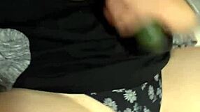 milf rips clothes for cucumber masturbation squirting explosion