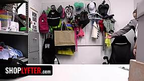 shoplyfter virgin caught stealing condoms fucked deep doggystyle creampie by guard