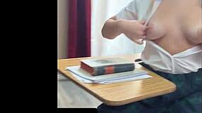 who wins the classroom deepthroat contest with skirts up and doggystyle?