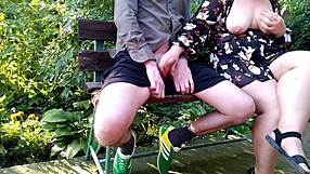 Curvy Stepmom Flashes Natural Tits Public Park Stepson Cums