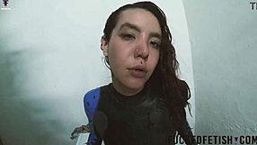 Skinny Bikini Babe in Spandex Dives into Underwater Pool Sex Action