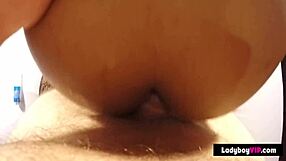 ever wonder how a skinny asian ladyboy's tight ass gets destroyed by rough bareback pounding?