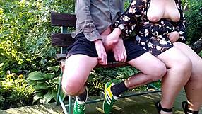 Curvy Stepmom Flashes Natural Tits Public Park Stepson Cums