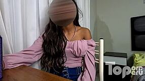 sandra the gorgeous venezuelan brunette needs cash for stylist classes in this free casting