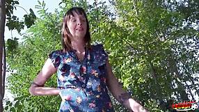 German milf joana takes outdoor anal casting pounding bent over. Big cock assfucks her rough until police catch the rimjob slut