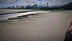 Lick Sweaty Armpit and Salty Pussy on Beach Quickie