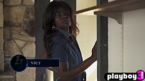 Why tease in lingerie when petite black teen Victoria Antoinette strips naked?