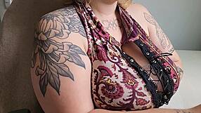 office friend lets you stare at her huge saggy tits and hairy pussy