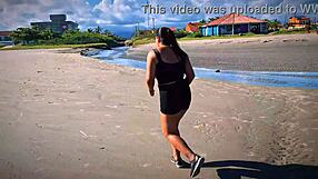 Lick Sweaty Armpit and Salty Pussy on Beach Quickie