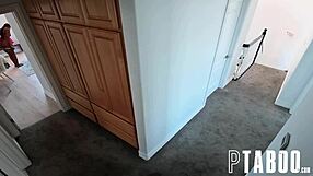 Tommy pistol spies stepdaughter destiny mira undressing for intense taboo fuck